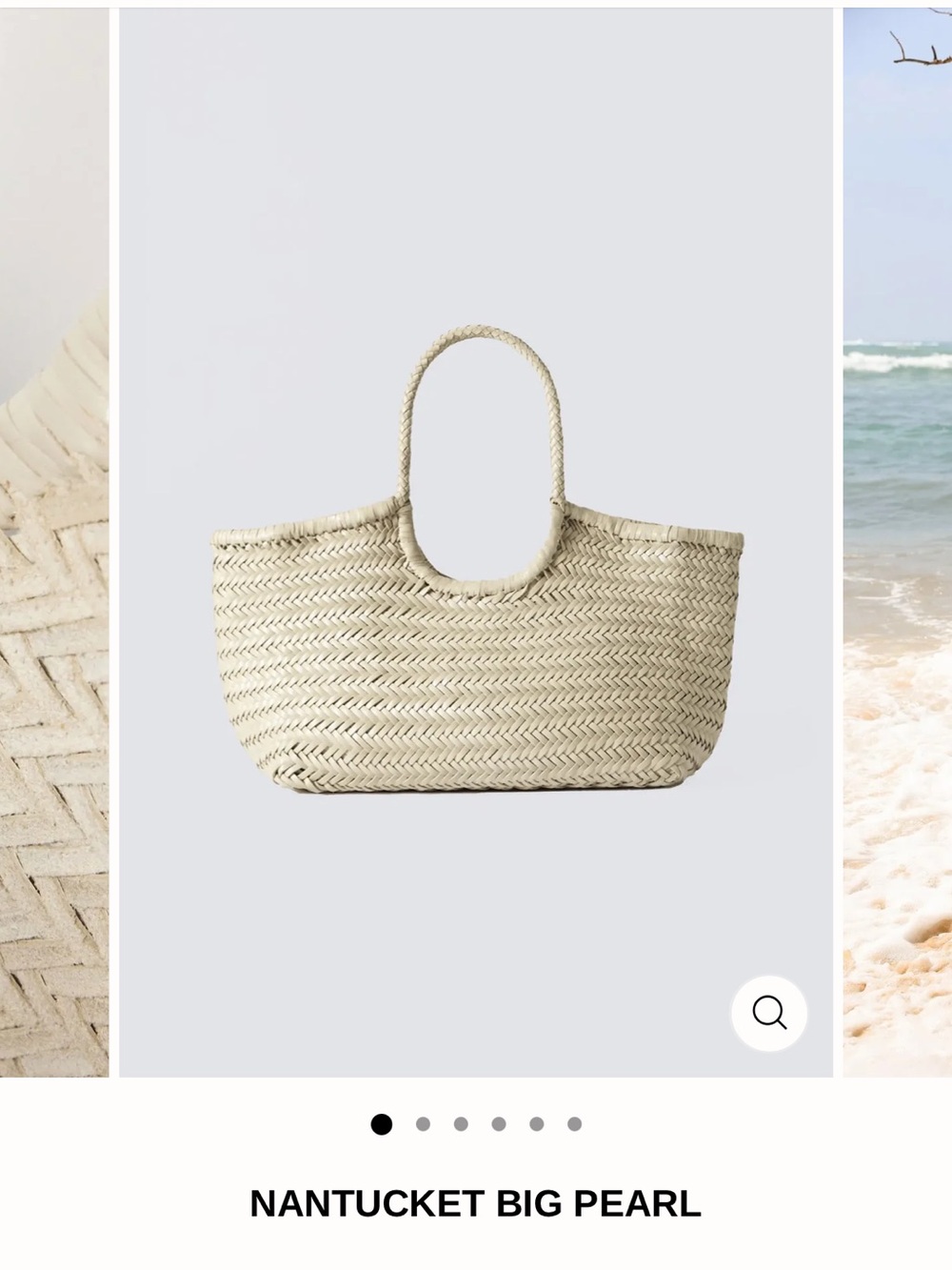 Dragon Diffusion Nantucket Woven Tote - Pearl Cream